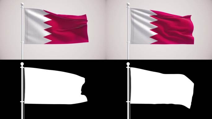 巴林国旗+阿尔法海峡