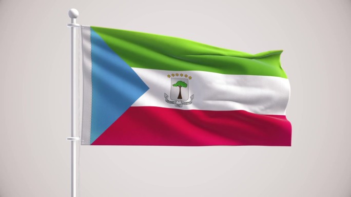 赤道几内亚国旗+阿尔法海峡