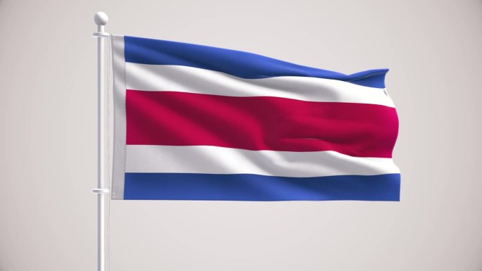 哥斯达黎加国旗+阿尔法海峡