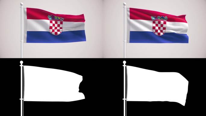 克罗地亚国旗+阿尔法海峡