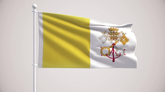梵蒂冈城圣座旗帜+阿尔法频道