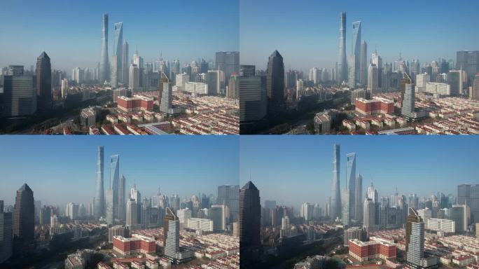 上海高楼大厦航拍