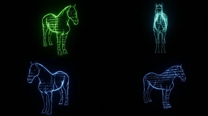 4种全息投影的马
