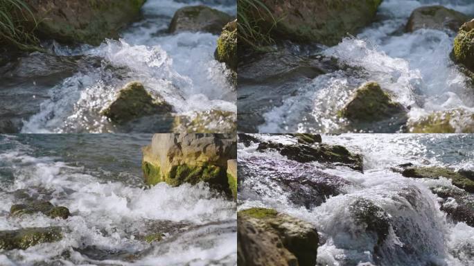 120帧实拍小溪流水河流
