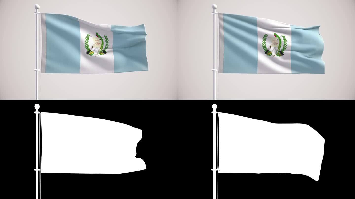 危地马拉国旗+阿尔法海峡