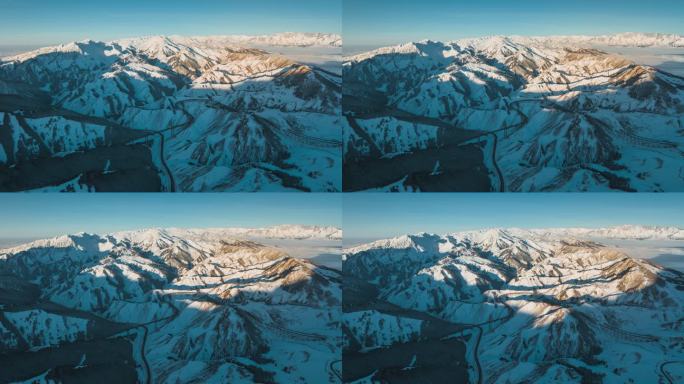 新疆赛里木湖1000米航拍延时风景