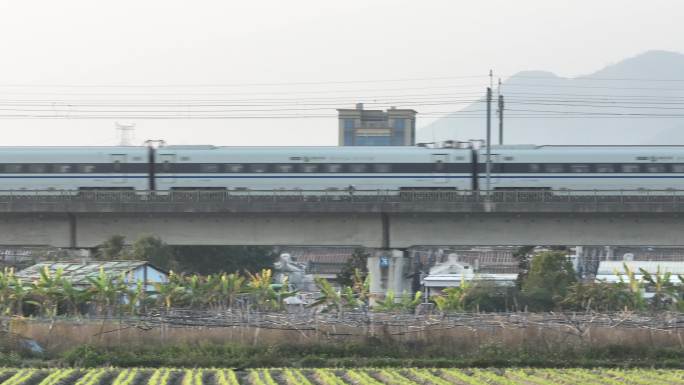 潮汕民居厝角头街道高铁