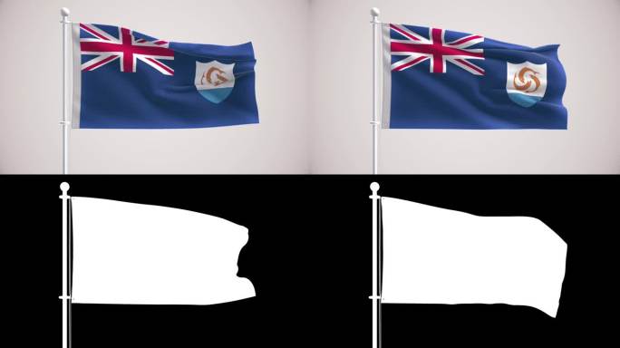 安圭拉旗+阿尔法海峡