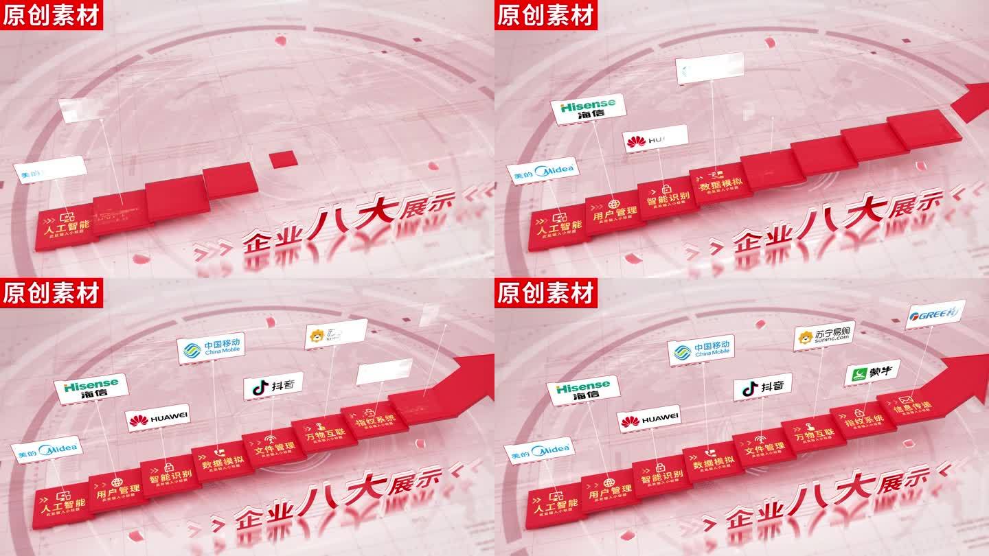 8-红色商务企业分类ae模板包装八
