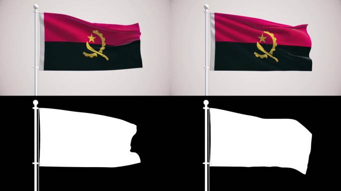 安哥拉国旗+阿尔法海峡