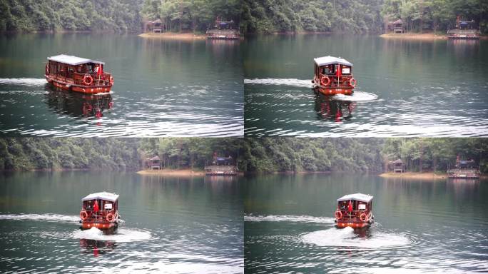 游船景区风景自然风光湖水河水摆渡