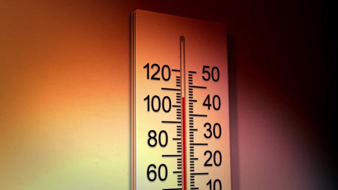热的温度计上升到闷热的温度-角度1
