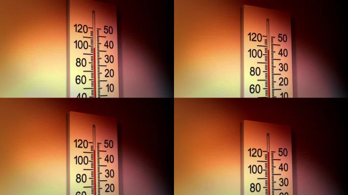 热的温度计上升到闷热的温度-角度1