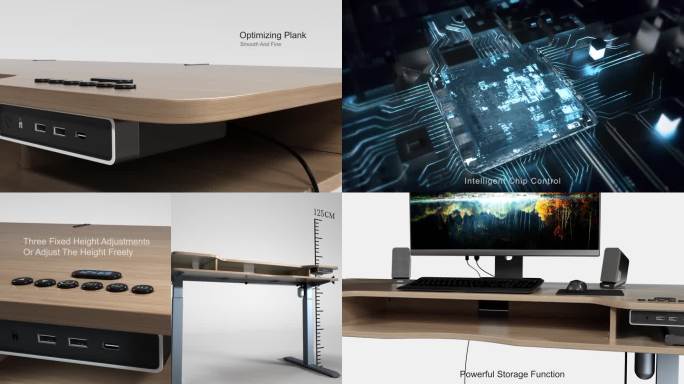 升降桌k306功能展示视频三维视频