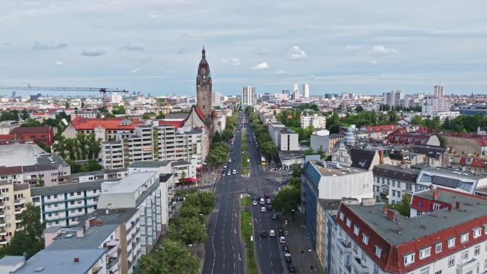 德国柏林夏洛滕堡市政厅鸟瞰图