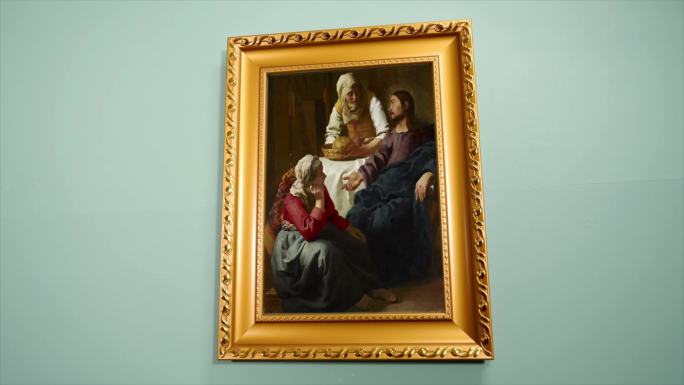 马大和玛利亚家中的基督 维米尔 世界名画