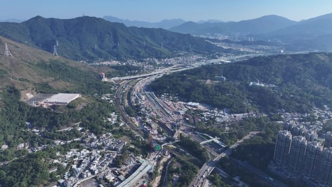 香港深圳罗湖附近的安岭绕道、古洞北及上水新发展区、落马洲、文锦渡及新田的北方都市发展、未来房屋用地、