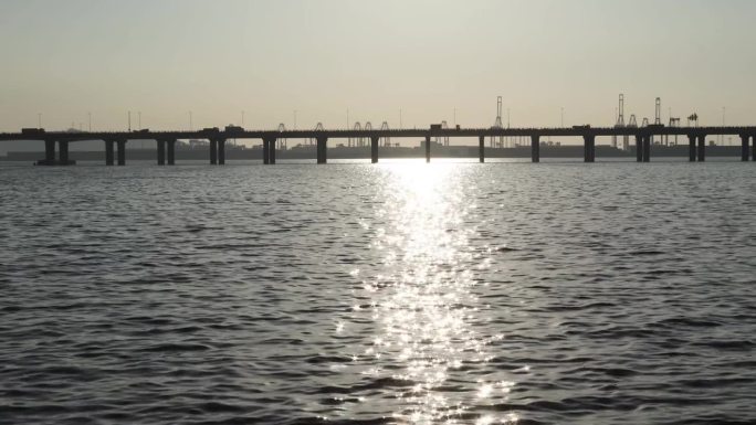 公路横跨海洋海底隧道海上隧道横跨