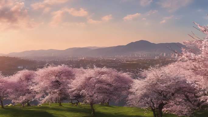 8K唯美梦幻樱花卡通氛围环境场景9