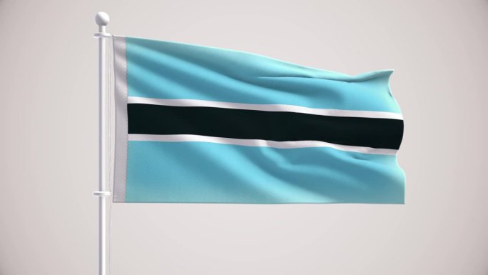 博茨瓦纳国旗+阿尔法海峡