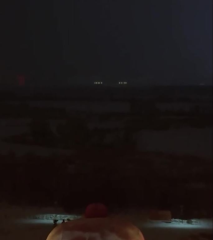高清竖屏航拍哈尔滨冰雪大世界夜景灯光秀