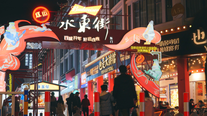 【4K超清】2024年惠州水东街夜景视频