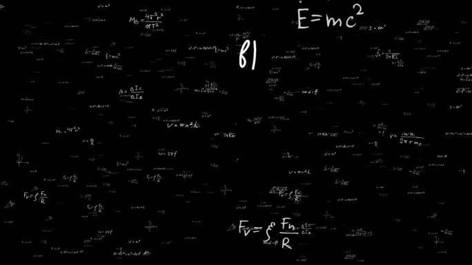 数学公式冲屏飘动AE模板