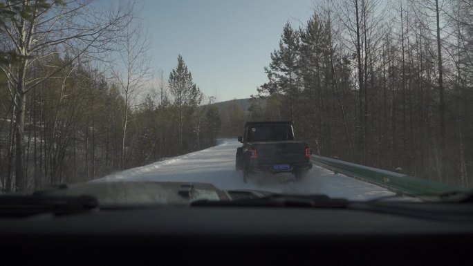 冬天 冬季 开车 雪地 越野 高速 雪