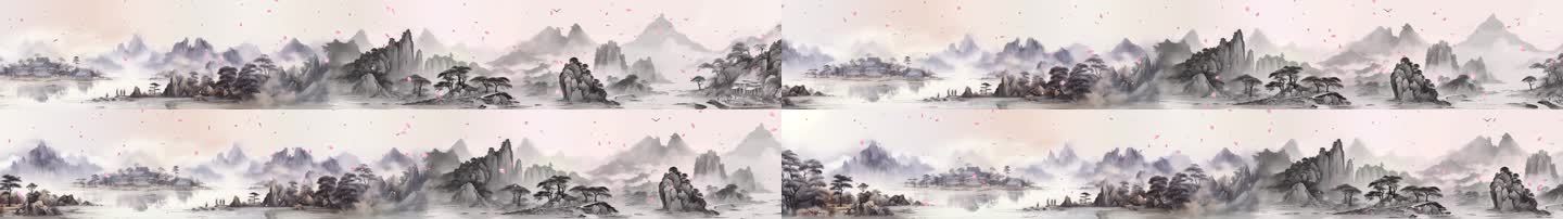 中国风山水背景