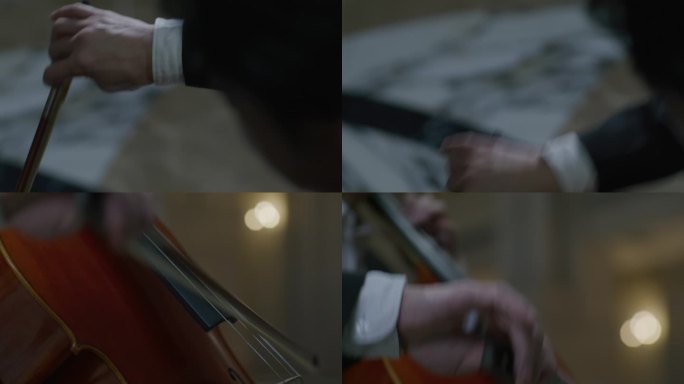 大提琴演奏手部细节
