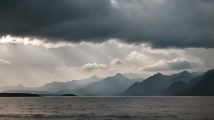 山峰阳光航拍云海日出延时雪山山脉意境风景