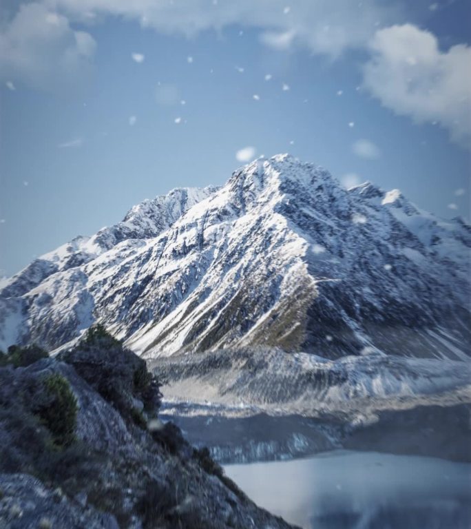 短视频 竖版 大气 恢弘 雪山