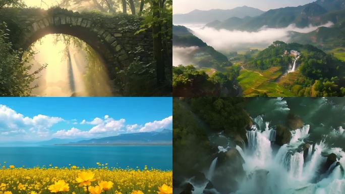 江河湖海航拍中国大江大河自然风景大国崛起
