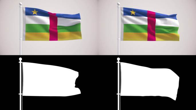 中非共和国国旗+阿尔法海峡