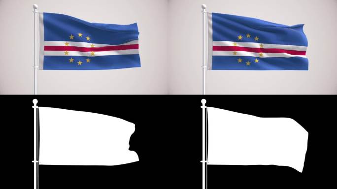 佛得角旗帜+阿尔法海峡