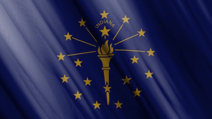 印第安纳州挥舞着国旗。