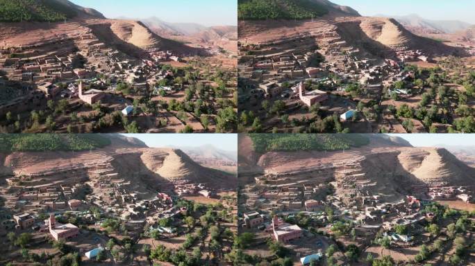 建筑物鸟瞰图，摩洛哥地震