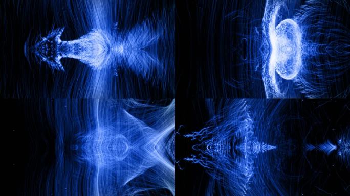 动态发光抽象反射氛围粒子运动背景板54