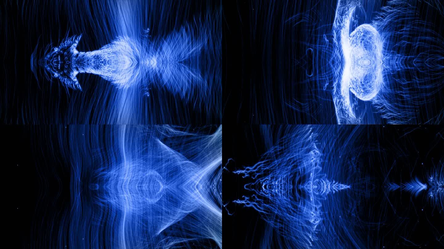 动态发光抽象反射氛围粒子运动背景板54