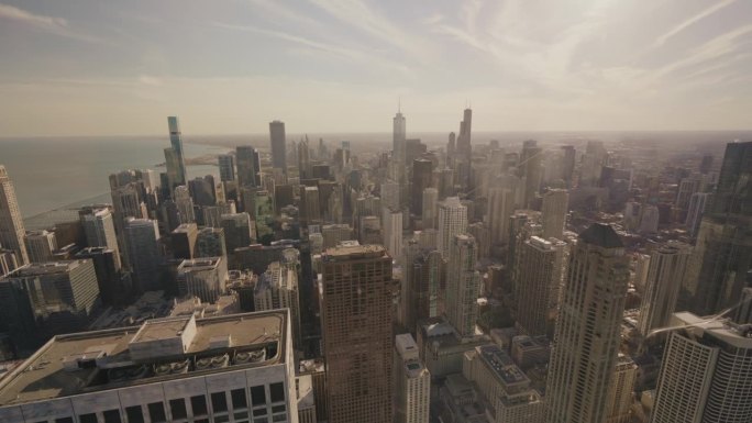 芝加哥市区概览。汉考克全景