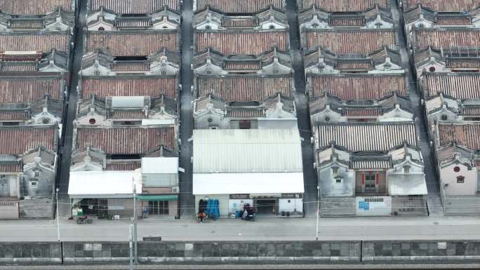 潮汕民居厝角头街道高铁