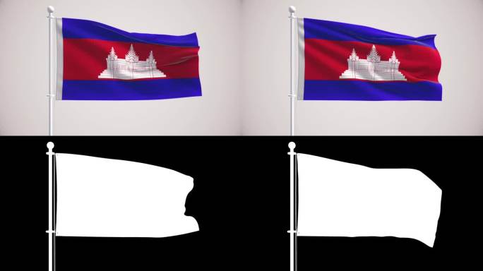 柬埔寨国旗+阿尔法海峡