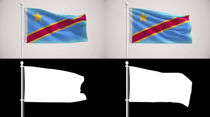 刚果民主共和国国旗+阿尔法海峡