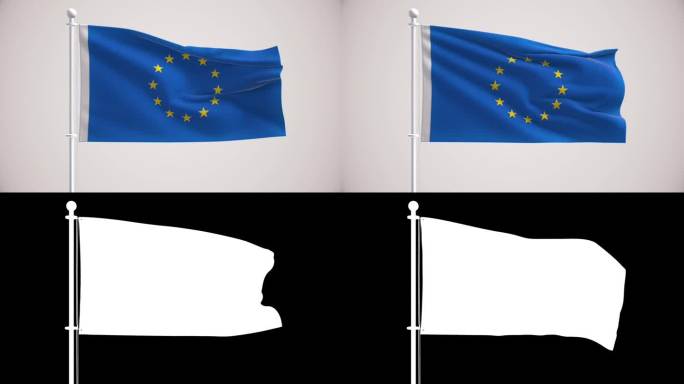 欧盟旗帜+阿尔法海峡