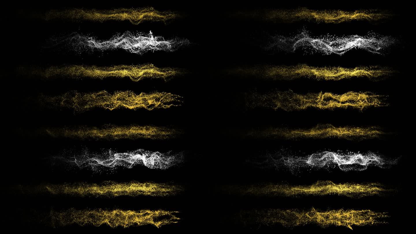 AE模板金黄色拖尾粒子4K素材