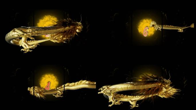 裸眼3D龙年倒计时（10秒实时）