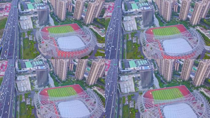 静安体育中心 汶水路中环立交 上海 城市