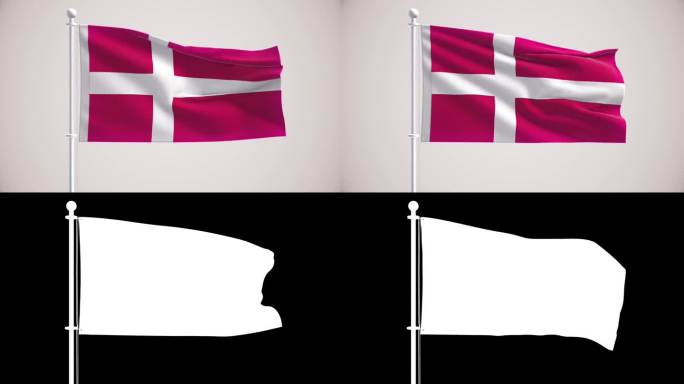 丹麦国旗+阿尔法海峡