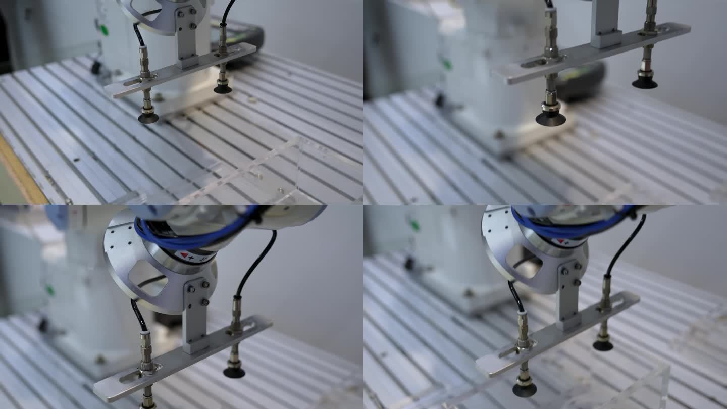 工业机械上的机器人气动活塞吸盘装置