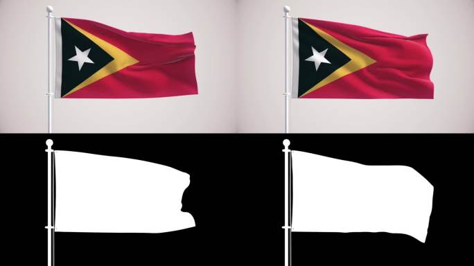 东帝汶国旗+阿尔法海峡